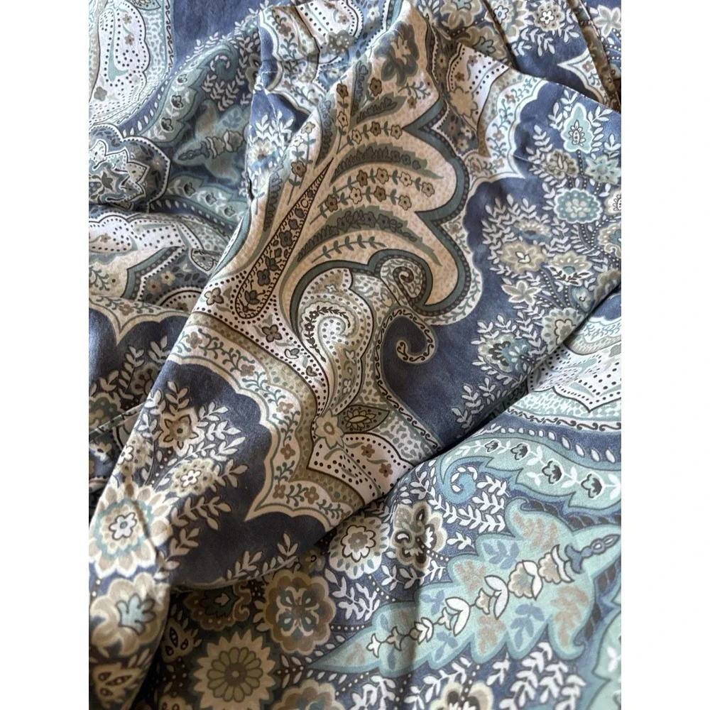 POTTERY BARN JORDANA PAISLEY PERCALE SHAMS 2 KING+1 standard BLUE